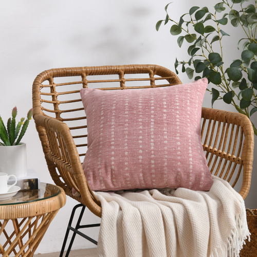 Pink chenille outlet cushions